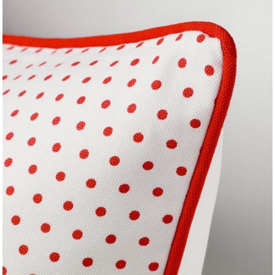 Чехол на подушку МАЛИНМАРИА размер 50x50 см. цвет красный, белый.