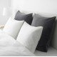 Чехол на подушку САНЕЛА из хлопкового бархата, цвет темно-серый или бежевый, размер 65x65 см.