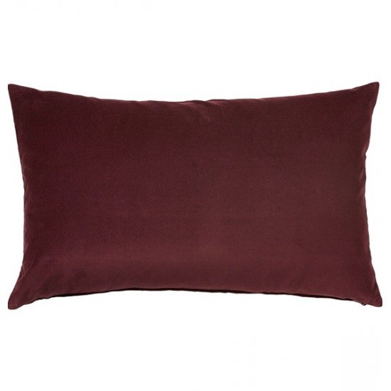 Чехол на подушку САНЕЛА из хлопкового бархата, цвет темно-красный, 40x65 см